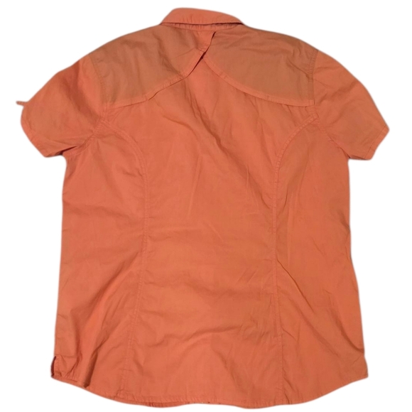 Gramicci Women's Button Up Shirt Vented Outdoor Hiking Utility Coral Pink Large - Picture 8 of 8